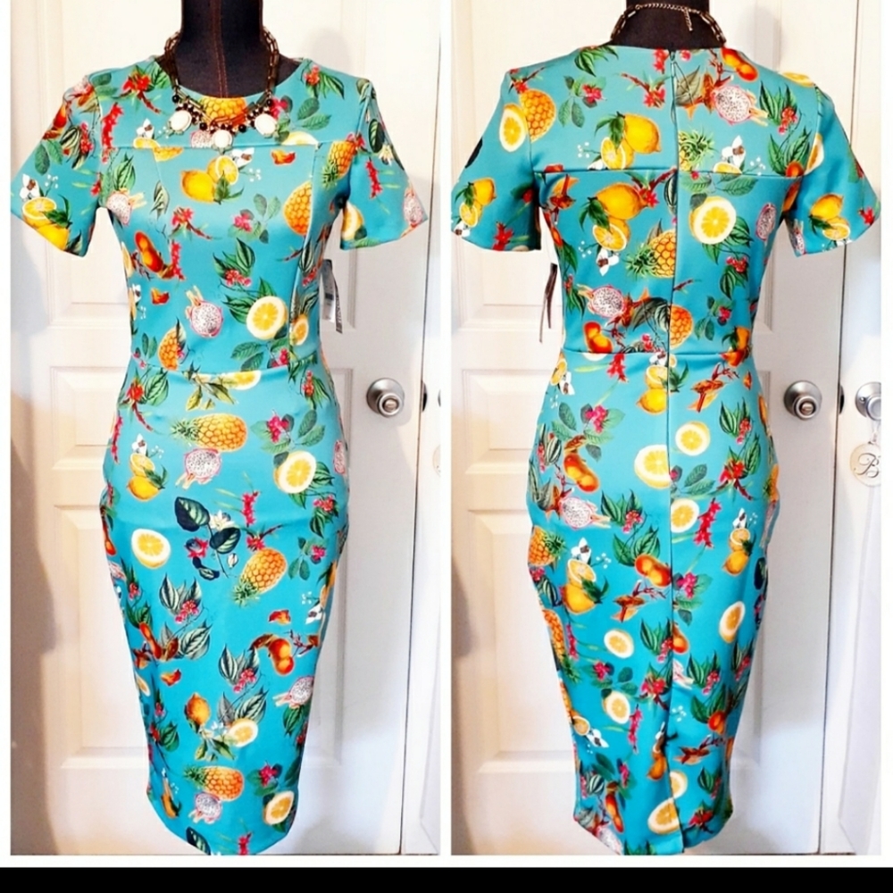 NYC fruit theme dress